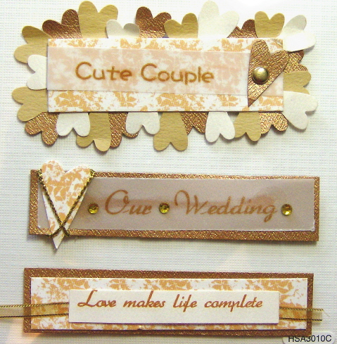Handmade Embellished Stickers - Cute Couple