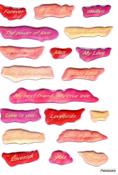 Crystal Stickers - Love Sayings