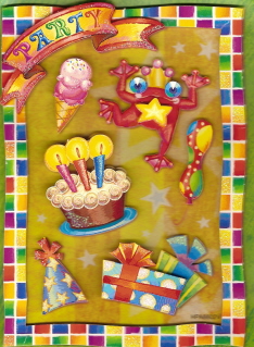Party Time Handmade 3D Stickers