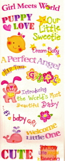 Baby Girl Rub-on Transfers
