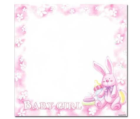 Scrapbooking Paper 12\" x 12\" - Baby Girl (25)
