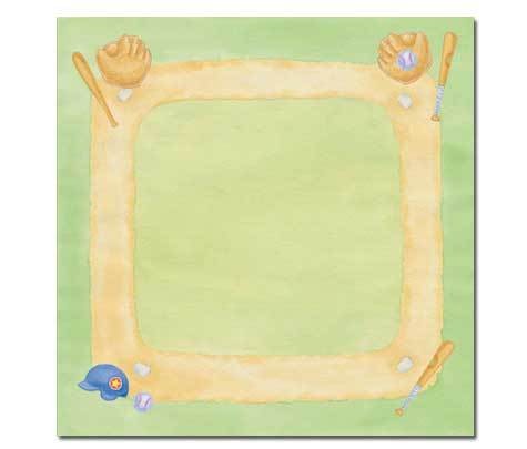 Scrapbooking Paper 12\" x 12\" - Sports - Baseball (25)