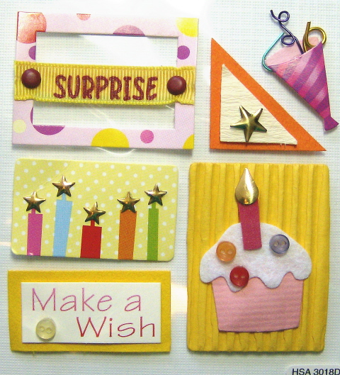 Handmade Embellished Stickers - Surprise
