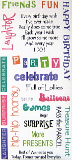 Expression PVC Stickers - Party