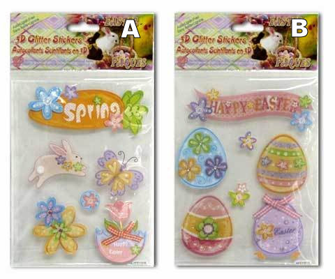 Handmade 3D Glitter Stickers - Easter 3775-B