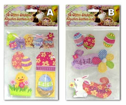 Handmade 3D Glitter Stickers - Easter 3776-B