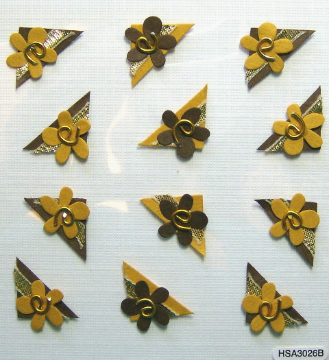 Handmade Embellished Sticker Corners - Fall Wires B