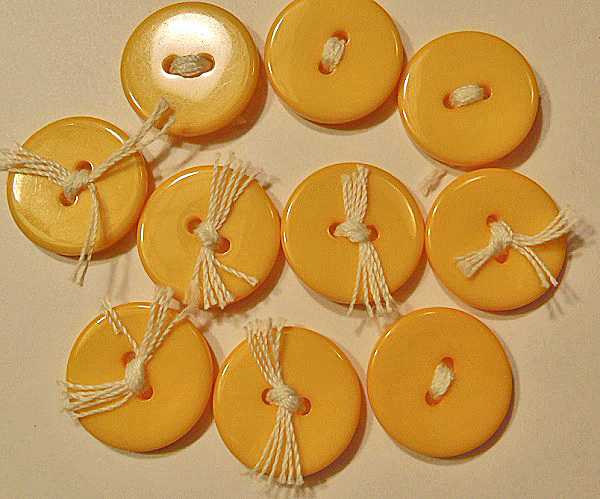 Scrapbook Embellishments - Buttons Orange Large