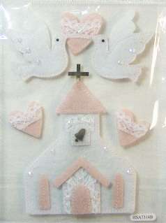 Handmade Art Felt Stickers - Church