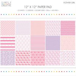 Simply Creative Paper Pad 12"X12" 20/Pkg - Flower Girl