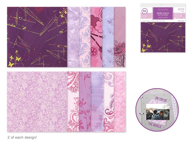 Forever in Time Paper Pack 6\"x 6\" 24pc - Viola