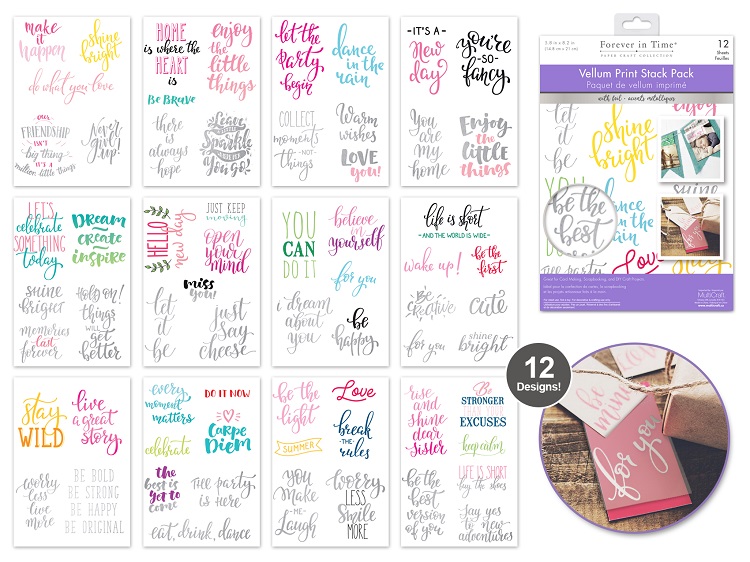 Forever in Time Vellum Foil Print Stack Pack - Inspirational 1