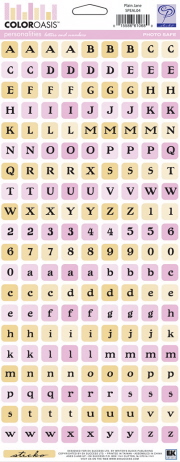 ColorOasis Personalities Letters & Numbers-Plain Jane