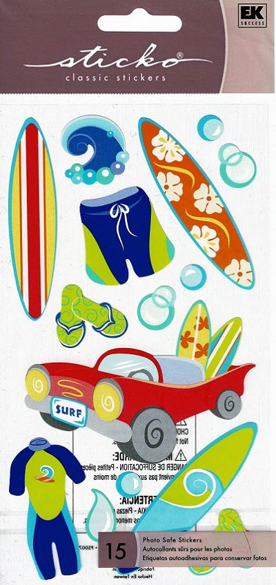 Sticko Classic Stickers-Surfing