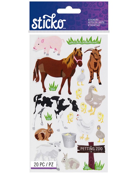Sticko Classic Stickers-Petting Zoo