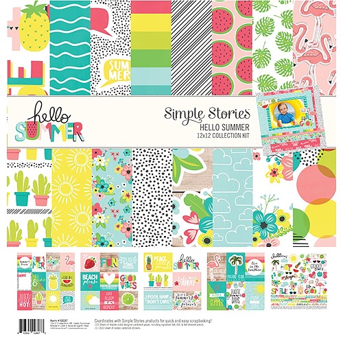 Simple Stories Collection Kit 12\"X12\" Hello Summer