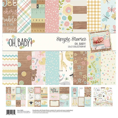 Simple Stories Collection Kit 12\"X12\" Oh, Baby