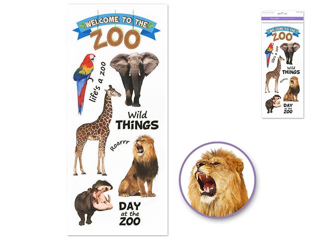 Forever In Time Clear Stickers - Welcome To The Zoo