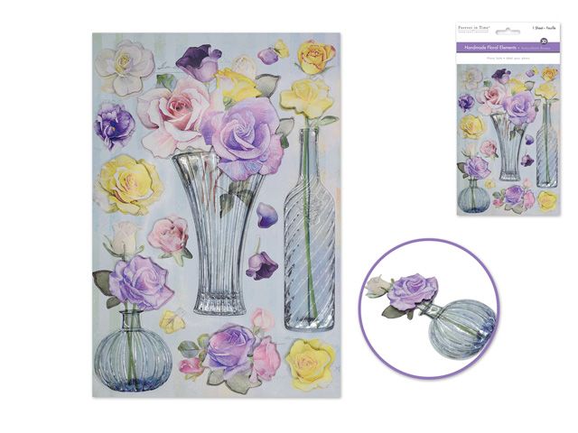 Forever In Time Handmade Floral Stickers 3D - Style #6