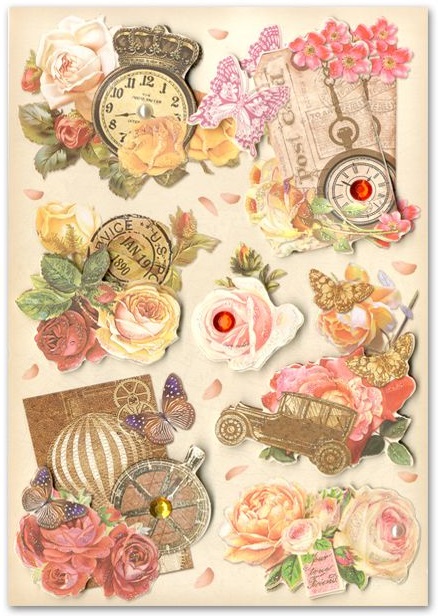 Forever In Time Handmade 3D Glitter Stickers - Vintage 2-1