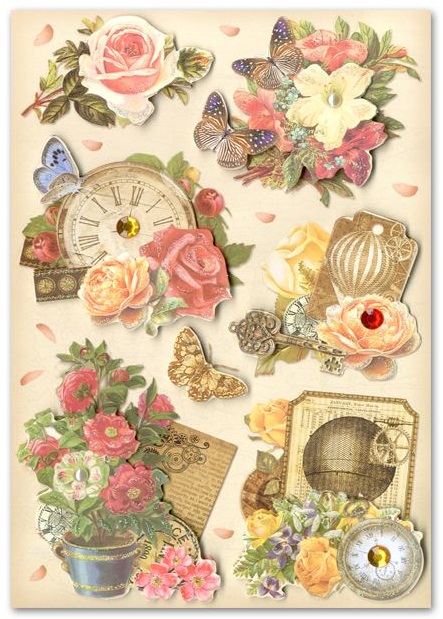 Forever In Time Handmade 3D Glitter Stickers - Vintage 2-3