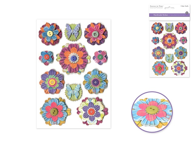 Forever In Time Handmade Stickers - Floral Tags