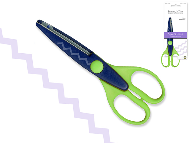 Forever in Time Cropping Scissors Metal Blade 6.5\" - Zig Zag