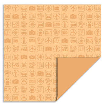 Sticko Style Getaways 12\" x 12\" - Travel Abroad Icons