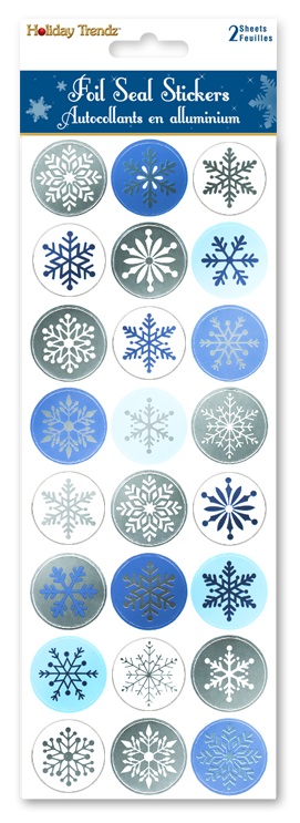 Forever In Time Holiday Trendz Foil Seal Stickers - Snowflakes