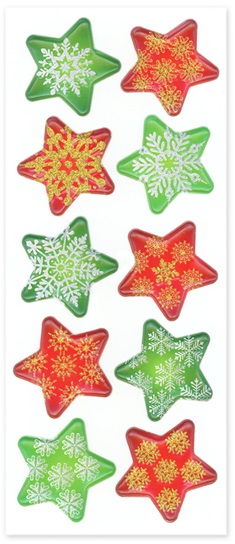 Forever In Time Holiday Trendz Pop-Up Glitter Stickers - Stars