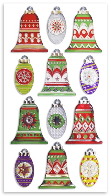 Forever In Time Holiday Trendz 3D Stickers - Seasonal Icons Bell