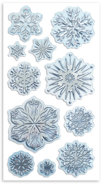 Forever In Time Holiday Trendz 3D Stickers - Seasonal Icons Snow