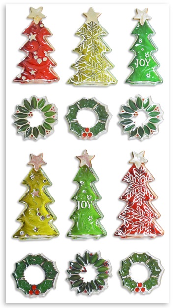 Forever In Time Holiday Trendz 3D Stickers - Seasonal Icons Tree