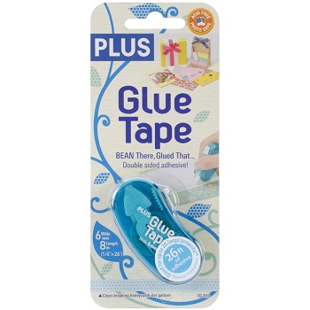 Plus Glue Bean Tape Runner .25\"X26\' - Blue