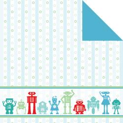 TPC Blips & Beeps Double-Sided Specialty Paper-Robot Border