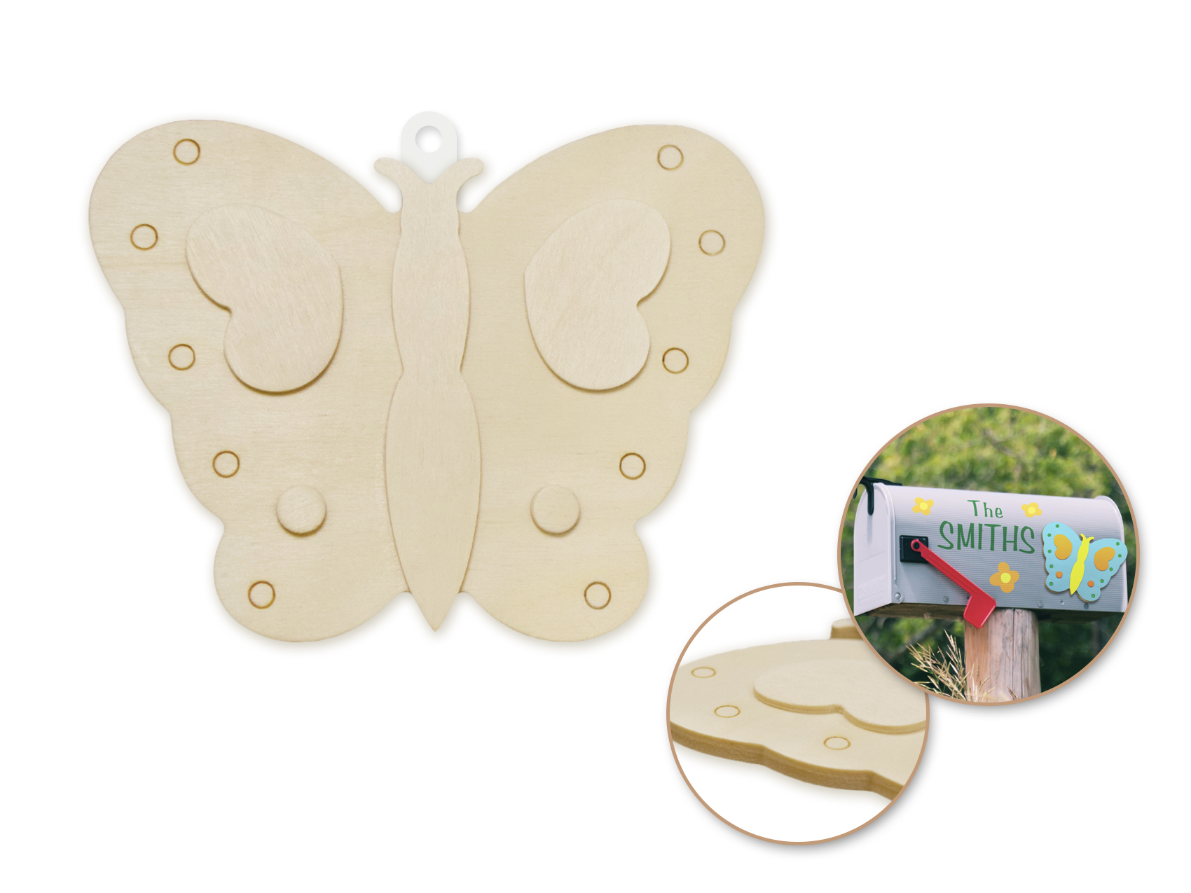 Wood Craft: DIY 3D Cool Shapes 5.9"x4.7"- Butterfly