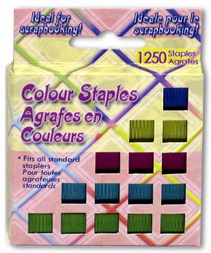 Staples, 1250 Coloured (6 boxes)