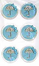 Embellishment Stickers - Metal Unbrellas