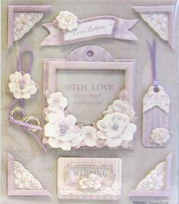 Handmade 3D Stickers - With Love