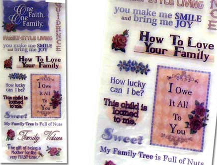 Glitter Stickers - One Faith, One Family