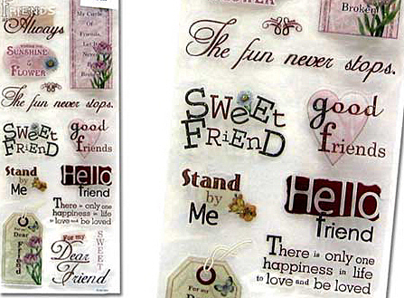 Glitter Stickers - Sweet Friend