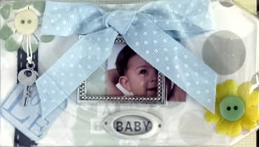 Chipboard Frame Tag - Baby Boy