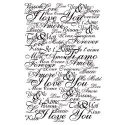 Artemio Cling Stamps 3.93"X5.7" Love