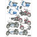 3D Die-Cut Decoupage Sheet Motorcycles