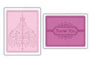 Sizzix Textured Impressions Embossing Folders - Chandelier & Tha