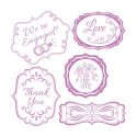Sizzix Framelits Dies 5/Pkg W/Clear Stamps Wedding Expressions