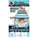 Art Impressions Mini TryFolds Stamp & Die Set Happy Camper