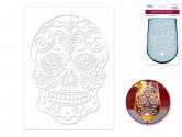Craft Decor: Glass Etching Effects Stickers - Sugar Skull