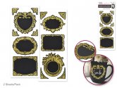 Craft Decor: Chalkboard Label Stickers - Gold Frame Medley