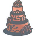 Lavish Ballroom Cut & Foil Die - Wedding Cake